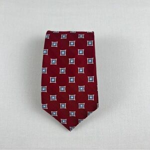 JoS. A. BANK EXECUTIVE COLLECTION TIE‎ 100% SILK RED BLUE GEOMETRIC